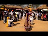Rajasthan's folk musicians performing away at Surajkund Mela