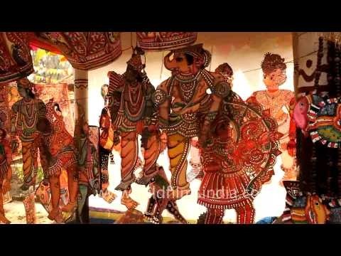 Colorful authentic wall hangings at International Surajkund Crafts Mela