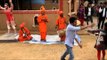 Visitors dancing to Indian music at Surajkund International Crafts Mela