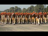 Indian army with colorful turbans parade on India's Republic day