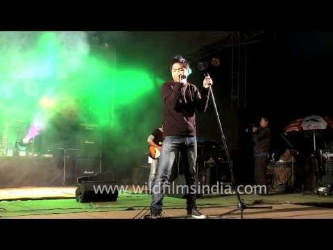 Contestants compete to win the Hornbill National Rock Contest