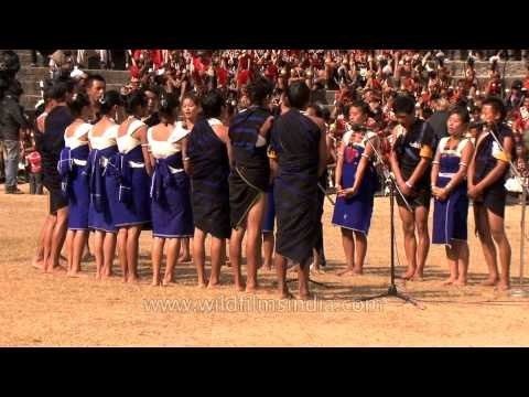 Lotha Naga tribe sings the rice grinding song!