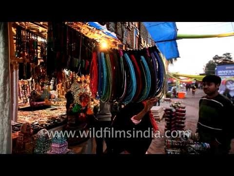 Variety of shops selling all sorts of Indian handicraft items at Dilli haat