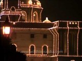 Rashtrapati bhavan illuminates in beauty at night, Delhi