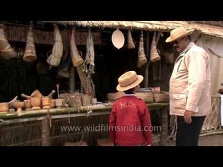 Bamboo crafts stall at the Nagaland hornbill festival