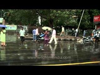 Delhi roads on a rainy day