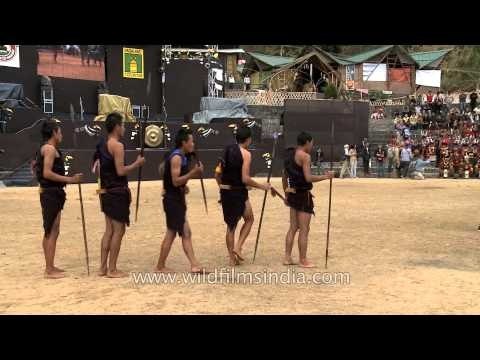 Lotha boys trained up for hunting a demo showcased at Hornbill fest