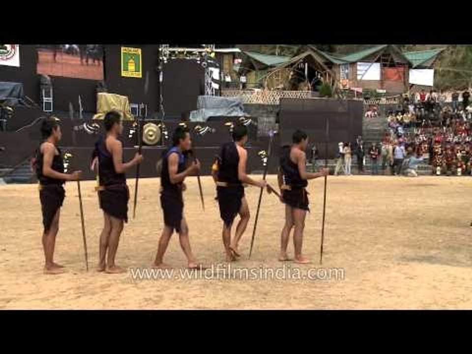 Lotha boys trained up for hunting a demo showcased at Hornbill fest