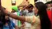 Visitors join in dancing with folk dancers at 27th Surajkund International Crafts Mela