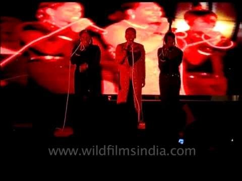 Liz Mitchell performing the Boney M.'s track 'Daddy Cool'