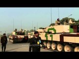 Indian Army war tank showcased at the Republic day rehearsal, Delhi