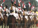 Cavalry march past on the Republic Day Parade of India