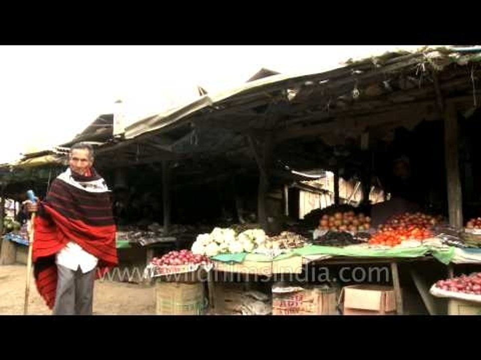 Women selling vegetables in Senapati, Manipur