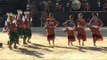 Meghalaya dancers enacting agricultural activities with a song