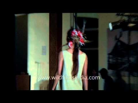 Naga models showcase 'Myki - Design by Atsu Sekhose at Hornbill Festival, Kohima