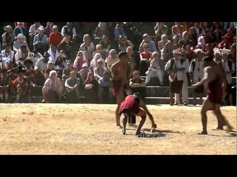 Yimchunger Nagas' traditional game - Top spinning