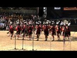 Sumi or Sema Naga dance troupes performing, Nagaland