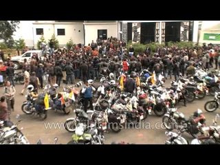 Himato Zhimomi speaks during the 4th North East Riders Meet 2012 in Nagaland