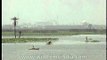 Lone fisherman in the middle of Yamuna river in Delhi