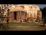 People chilling out at Wazirpur Group of Monuments in Delhi