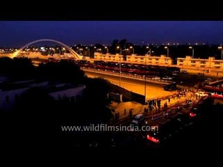 The scene of XIX Commonwealth Games at night, Delhi