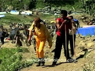 Its an arduous climb to the Amarnath Shrine in Jammu & Kashmir