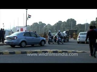 VIP motorbike police escort cavalcade enters Rashtrapati Bhavan