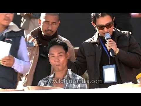 Nagaland hornbill festival Pork fat eating competition