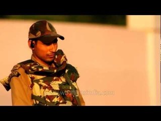 Indian security forces keeping a watchful eye at the Delhi XIX Commonwealth Games