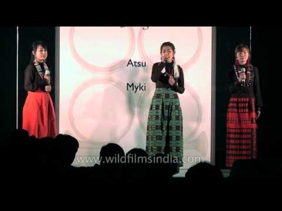 Nagaland trio performs a medley of love songs by Andrew Lloyd Webber - Hornbill Festival