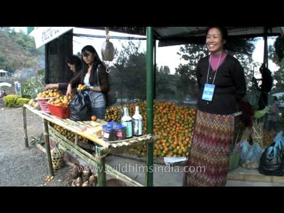 Fruit - vegetable products on display at the Nagaland hornbill festival, Kohima