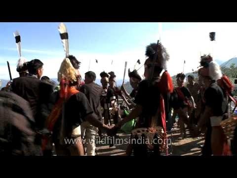 Konyak warriors at the Hornbill Festival 2012, Nagaland