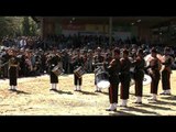 Nagaland piper band at the Hornbill festival opening ceremony