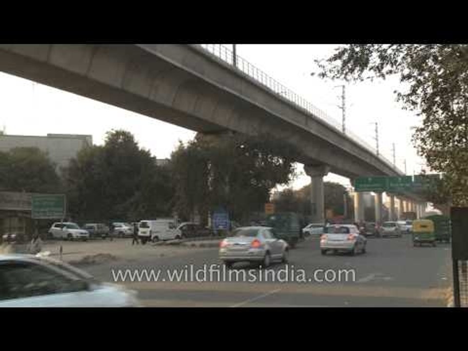 Indraprastha Apollo Hospitals as see from Jasola Apollo Metro station