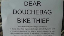 Man Leaves Revenge Note for Bike Thief