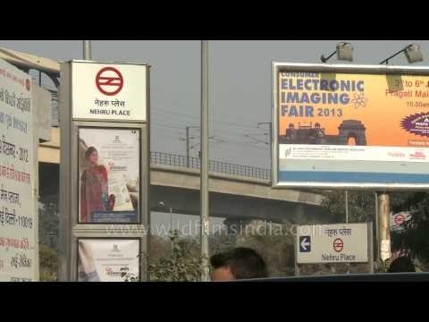 Nehru Place Metro Station - Ideal public transit at the commercial hub of Delhi