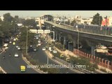 Metro track along side the Lajpat Nagar flyover, Delhi