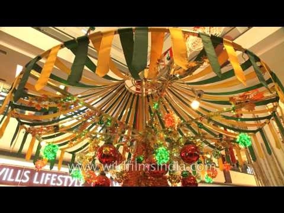 Select citywalk adorned with decorations on New year eve '12