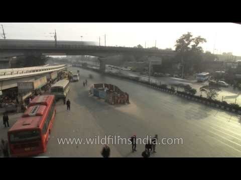 Traffic time lapse of Delhi near Kashmere gate