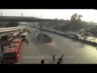 Traffic time lapse of Delhi near Kashmere gate