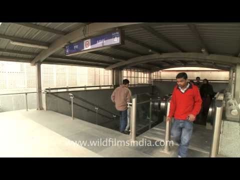 AIIMS metro station of the yellow line of Delhi Metro