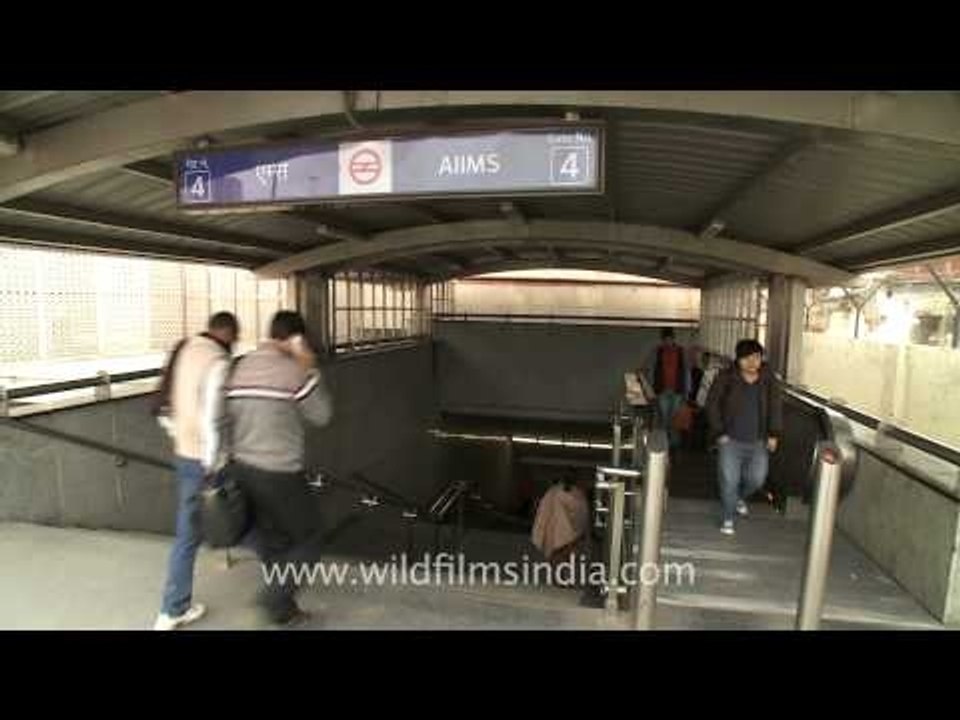Aiims metro station - gate number 4 towards ring road south