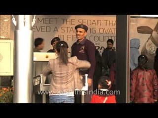 Security check at the entrance of Select city walk mall, Saket