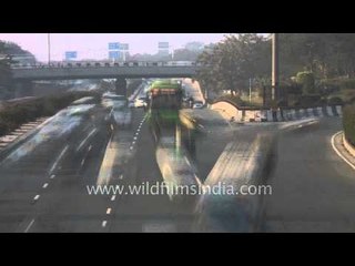 Time lapse of traffic in Moti bagh, Delhi