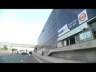 Exterior of the Dhaula Kuan metro station in New Delhi
