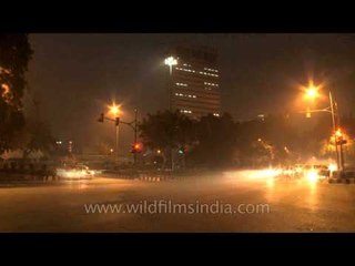 Night time lapse at Jantar Mantar in Delhi