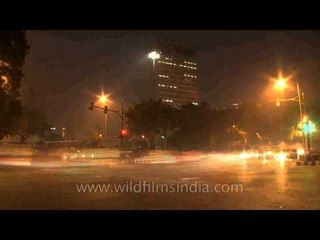 Time lapse at night at the famous Jantar Mantar in Delhi