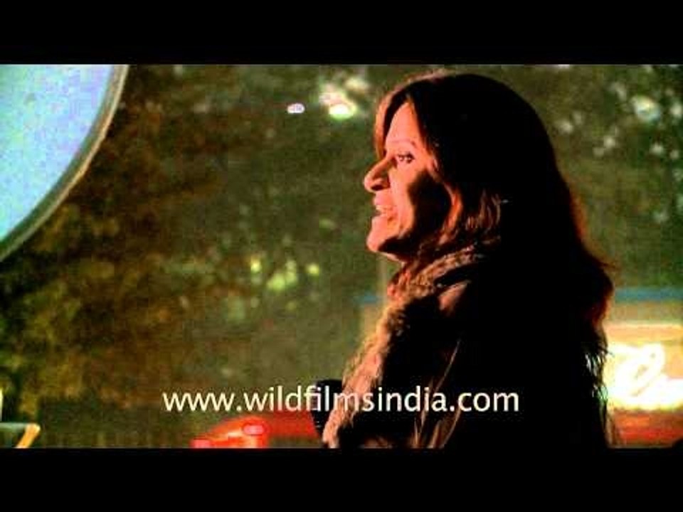 Reporters standing in front of camera to give the latest news package!