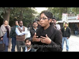 Anti rape protester speaks out at Delhi Haat