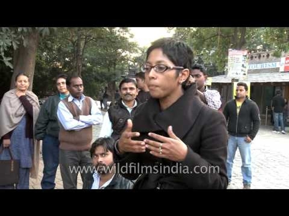 Anti rape protester speaks out at Delhi Haat